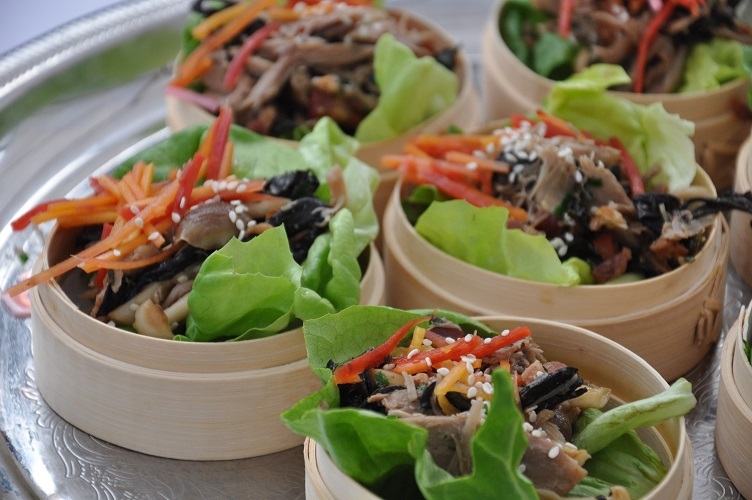 Our New Favorite Pinot Noir Appetizer: Butter lettuce Cups with Duck Confit Salad